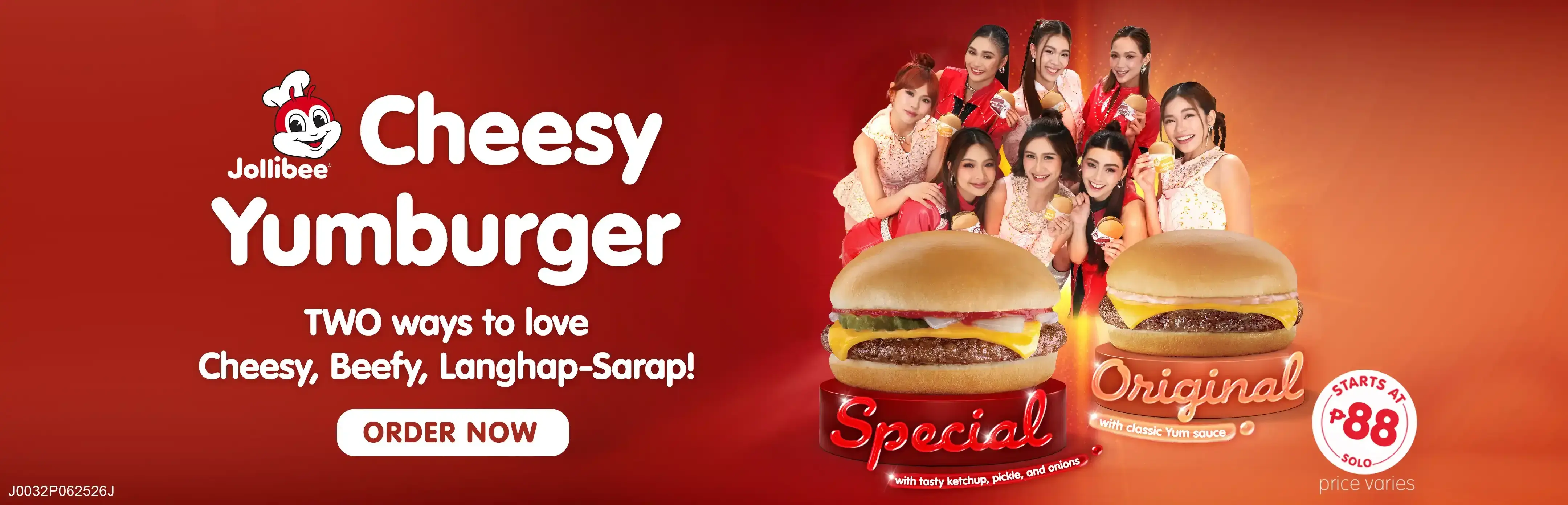 Cheesy Yumburger — two ways to love, from ₱88